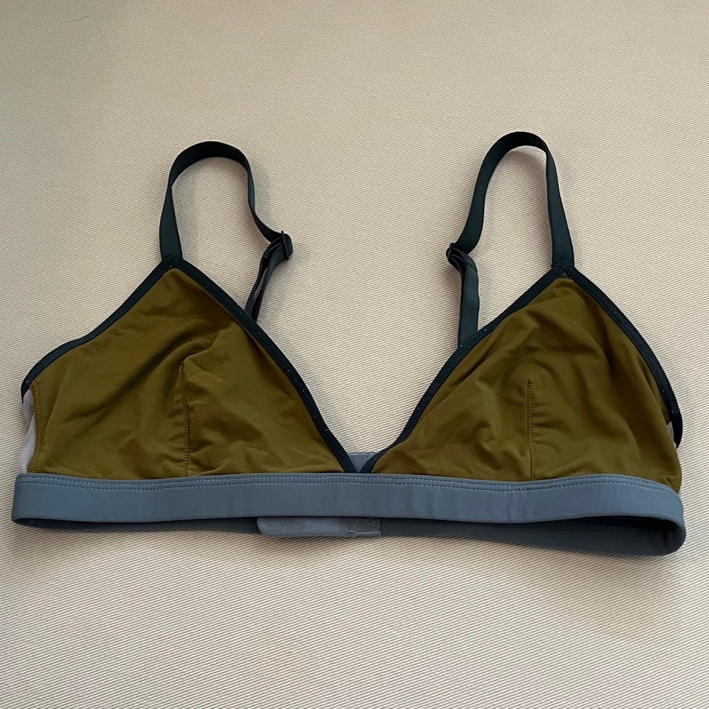 Elegant Olive and Gray/Blue Women's Bralette